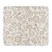 Planche À Découper Vaisselle Blanc Brown (Devant)