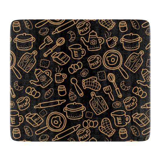 Planche À Découper Vaisselle Noir Brown (Devant)