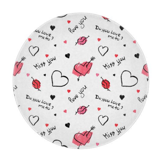 Planche À Découper Valentine's Hearts Arrow sans couture (Devant)