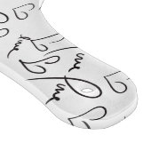 Planche À Découper Valentines Jour mignon Main Drats Coeurs Noir Blan (Coin)