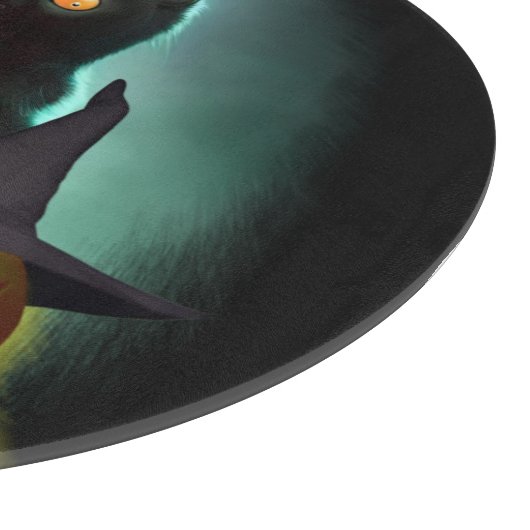 Planche À Découper Vampire Chat et Assistant Citrouille Halloween Sur (Coin)