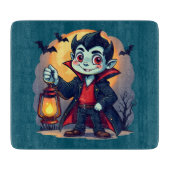 Planche À Découper Vampire mignon avec Lantern Kawaii Halloween (Devant)