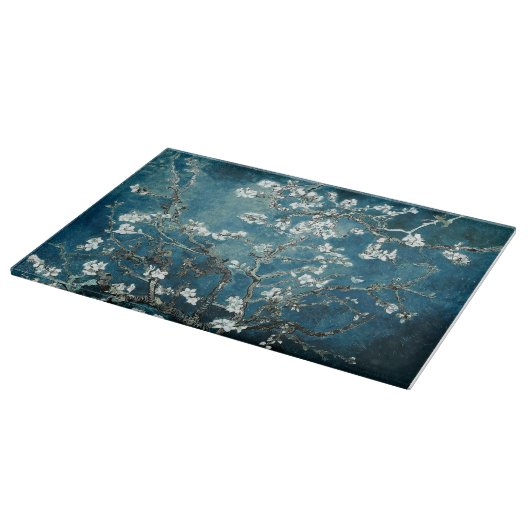 Planche À Découper Van Gogh Almond Blossoms Dark Turquoise (Coin)
