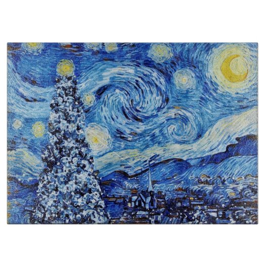 Planche À Découper Van Gogh - Nuit étoilée - Noël (Devant)
