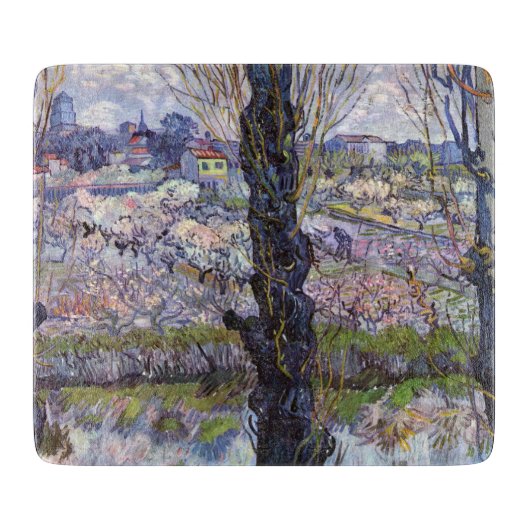 Planche À Découper Van Gogh Vue Arles Jardin Fleuri (Devant)