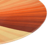 Planche À Découper Vanille rouge orange Abstraite moderne Fractale gr (Coin)