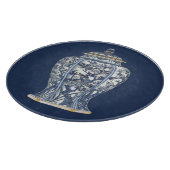 Planche À Découper Vase en porcelaine bleue et blanche de Vision Stud (Coin)