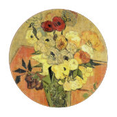 Planche À Découper Vase japonaise, Rose, Anémones par Vincent van Gog (Devant)