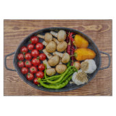 Planche À Découper Vegetable Casserole Dish Graphic with Wood Effect (Devant)