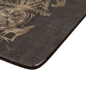 Planche À Découper Végétarienne - Ornement de boussole viking (Coin)