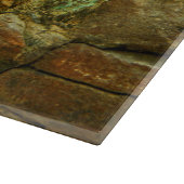 Planche À Découper Veine naturelle de turquoise dans la pierre brune (Coin)