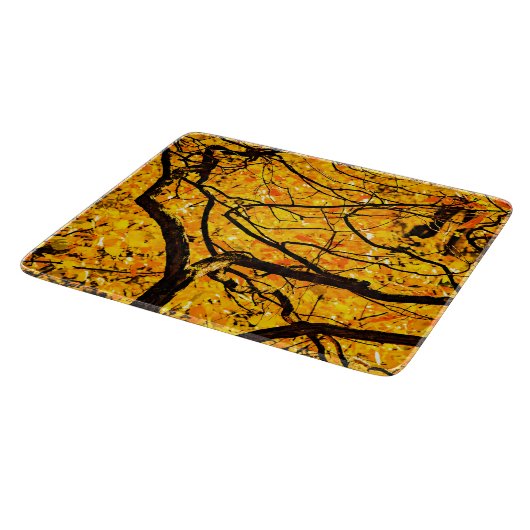 Planche À Découper Veines D'Or De L'Automne (Coin)