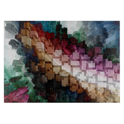 Planche À Découper Vent foncé centré sur le cube (Devant)