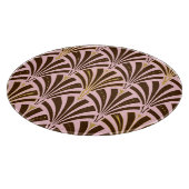 Planche À Découper Ventilateur Art déco motif - chocolat rose (Coin)