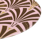Planche À Découper Ventilateur Art déco motif - chocolat rose (Coin)