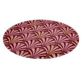 Planche À Découper Ventilateur Art déco motif - rose et marron (Coin)