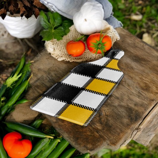 Planche À Découper Vérification de la couche noire et jaune