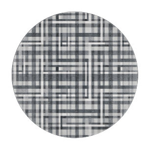 Planche À Découper Vérification de motif géométrique en pixel monochr