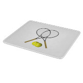 Planche À Découper Verre à thème de tennis en double (Coin)