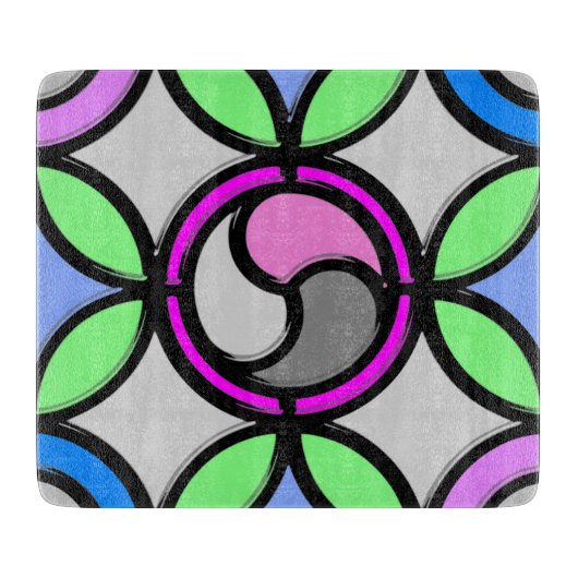 PLANCHE À DÉCOUPER VERRE COLORÉ (Devant)