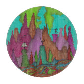 Planche À Découper Verre d'art de golf de disque (Devant)