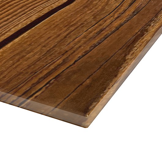 Planche À Découper Verre de bois rustique Faux (Coin)