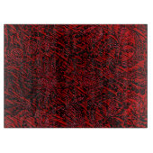 Planche À Découper Verre de conception de tissu de fleurs rouges (Devant)