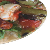 Planche À Découper Verre de crevettes et de grains (Coin)