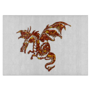 Planche À Découper Verre de dragon flamboyant