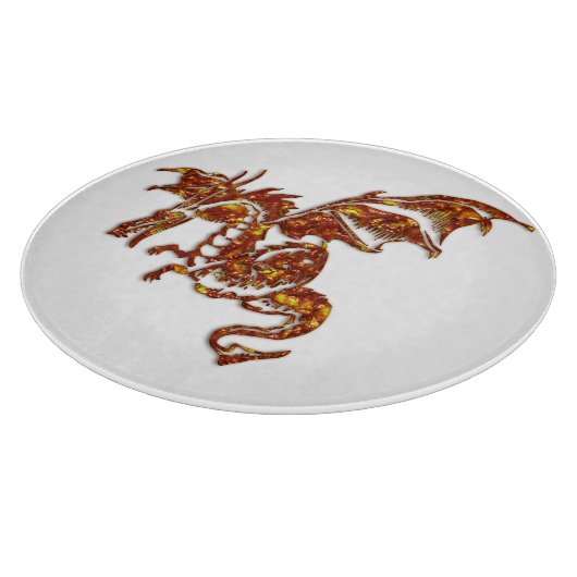 Planche À Découper Verre de dragon flamboyant (Coin)