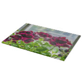 Planche À Découper Verre de fleurs violettes (Coin)