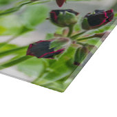Planche À Découper Verre de fleurs violettes (Coin)