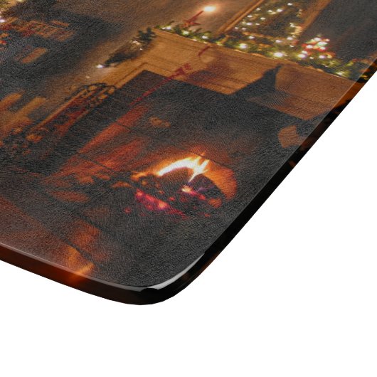 Planche À Découper Verre de Noël traditionnel (Coin)