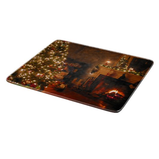 Planche À Découper Verre de Noël traditionnel (Coin)