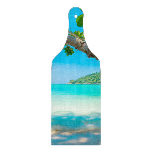Planche À Découper Verre de plage tropicale