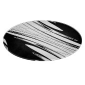 Planche À Découper Verre Moderne Noir et Blanc (Coin)