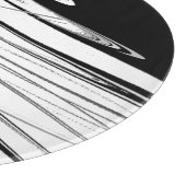 Planche À Découper Verre Moderne Noir et Blanc (Coin)