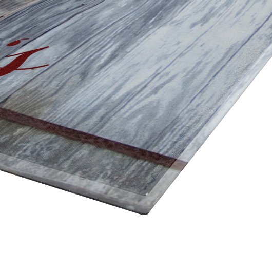 Planche À Découper Verre personnalisé Coupe Blanche Lave Bois Grange (Coin)