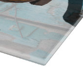 Planche À Découper Verre personnalisé Coupe Bleu Boo porte de grange (Coin)