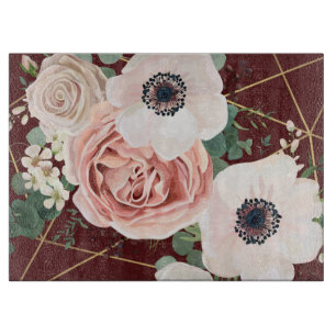 Planche À Découper Verre personnalisé Coupe Géométrique Vin de jardin