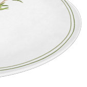PLANCHE À DÉCOUPER VERRE RONDE THYM FRESH (Coin)