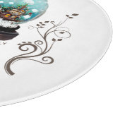 Planche À Découper Verre Snowball Village d'hiver Foliing Noël (Coin)