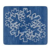 Planche À Découper Verre SnOwFlAkE hiver (Devant)