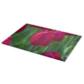 Planche À Découper Verre tulipe rose (Coin)