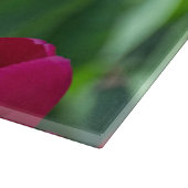 Planche À Découper Verre tulipe rose (Coin)