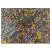 Planche À Découper Verre verni Botanique Floral (Devant)