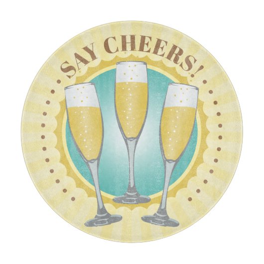 Planche à découper Verres à Champagne (Devant)