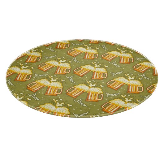 Planche À Découper Verres de motif de bière (Coin)