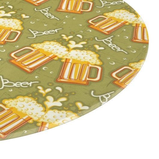 Planche À Découper Verres de motif de bière (Coin)