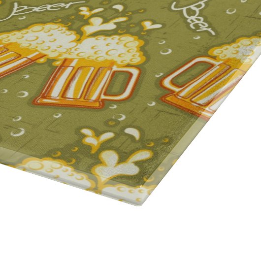 Planche À Découper Verres de motif de bière (Coin)